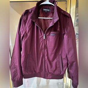 Burgundy Adult Small slim fit Members only jacket.
